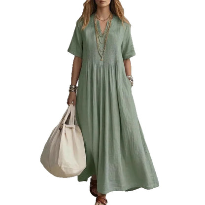 Women's Elegant A-Line Mesh Accent Dress