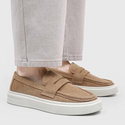 DIMANYU Men's Genuine Leather Slip-On Loafers