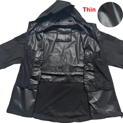 Men's Tactical Softshell Hooded Bomber Jacket