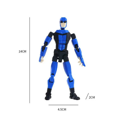 3d Printed Blue-Masked Invincible T13 Dummy Multi-Jointed Action Figure