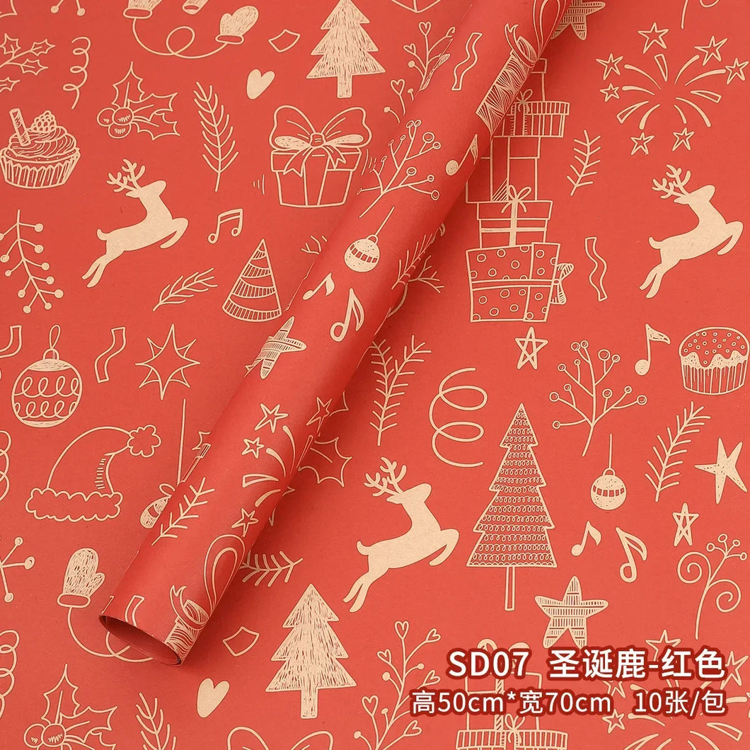 Christmas Kraft Paper 50*70cm