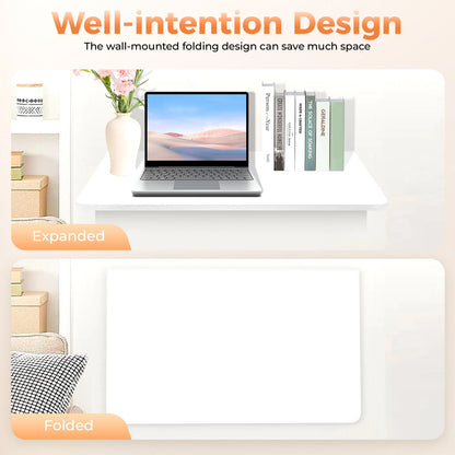 60*40cm Wall Mounted Floating Computer Work Table