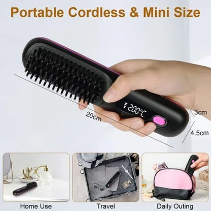 Professional Negative Ion Hair Straightener Brush & Styler