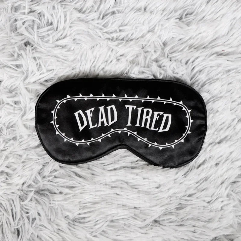 Gothic Black Smooth Eye Mask with Adjustable Strap for Halloween