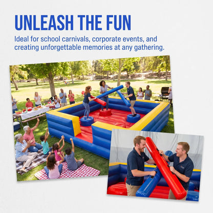 13x13ft Inflatable Gladiator Jousting Arena Party Game Set