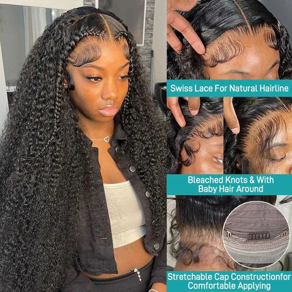13x6 HD Lace Deep Wave Human Hair Wig (180% - 200% Density)