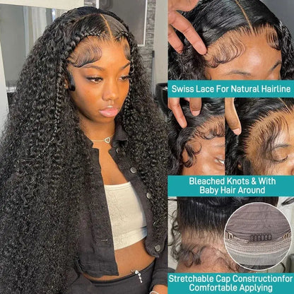 13x6 HD Lace Deep Wave Human Hair Wig (180% - 200% Density)