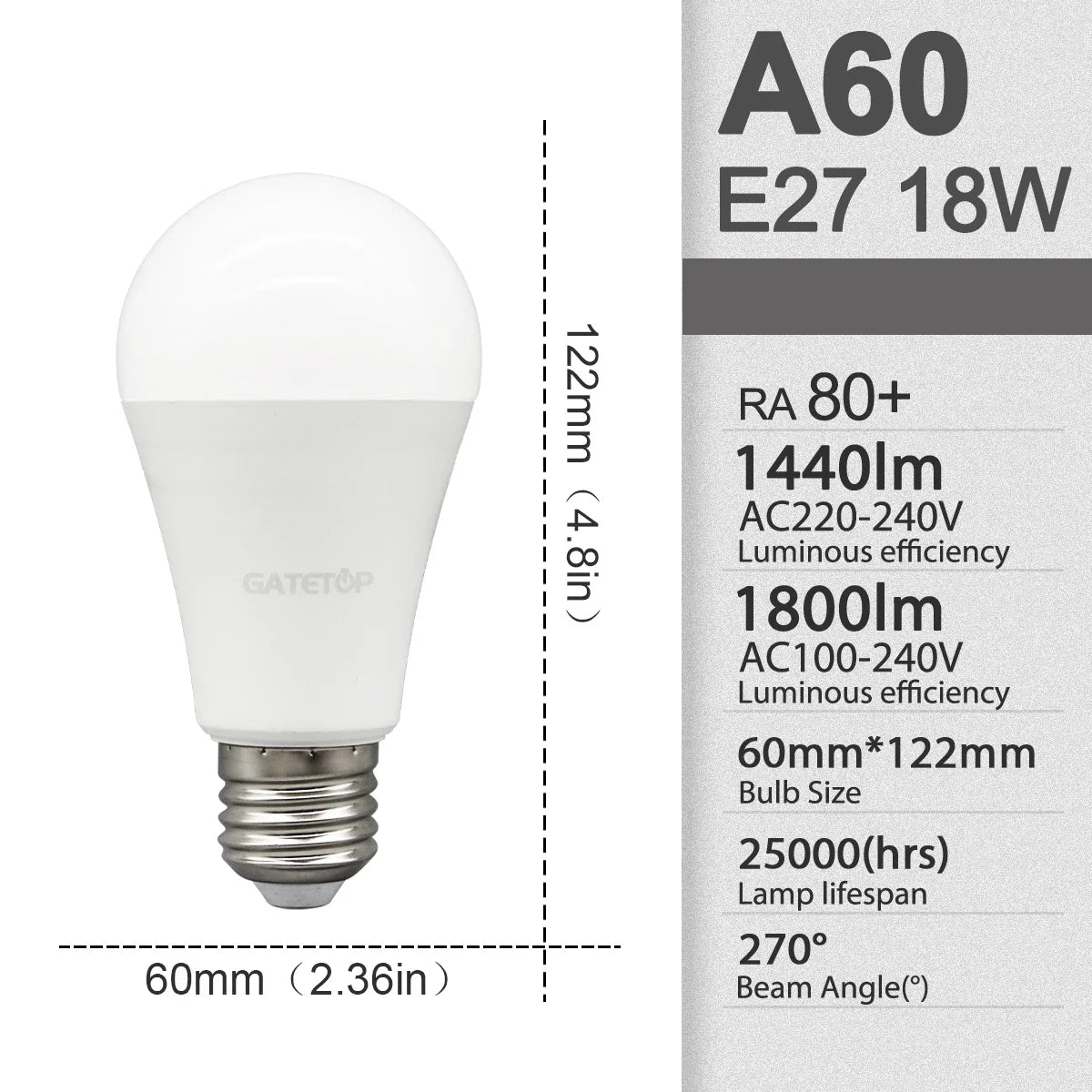 E27 Rechargeable LED Emergency Light Bulb