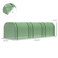 10' X 3' X 2.5' Portable Mini Greenhouse Steel Frame Cover with Roll-Up Zippered Doors