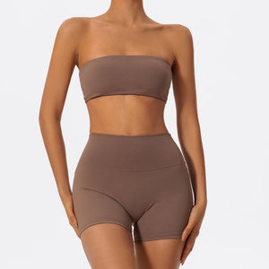 Ctenkevet Two Piece Crop Top and High Waist Shorts Set