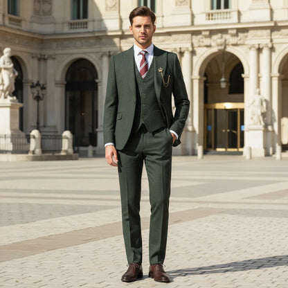 Men's Classic Single-Breasted Formal Suit Set