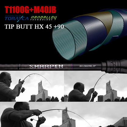 PURELURE SHARPEN Soft Lure Long Spinning and Casting Action Rods