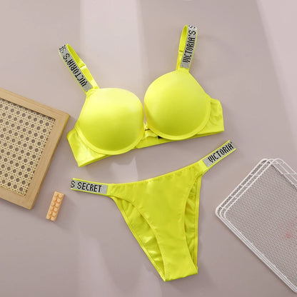 Women's Seamless Lace Push-Up Bra & Panty Lingerie Set