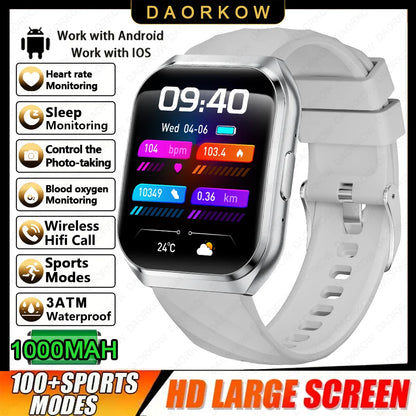 Men's Outdoor Rugged Smartwatch with 1000mAh Battery (IP68 Waterproof)