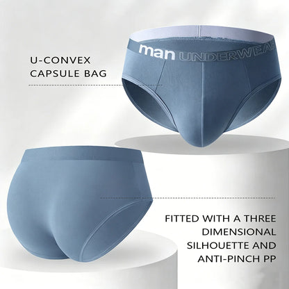6/12 Pack Men's Letter Print Elastic Briefs