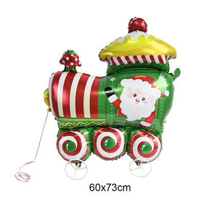 Large Standing 4D Foil Christmas Balloon - Inflatable Holiday Decor with Base