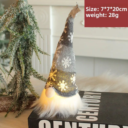 Christmas LED Light-Up Plush Gnome Ornament