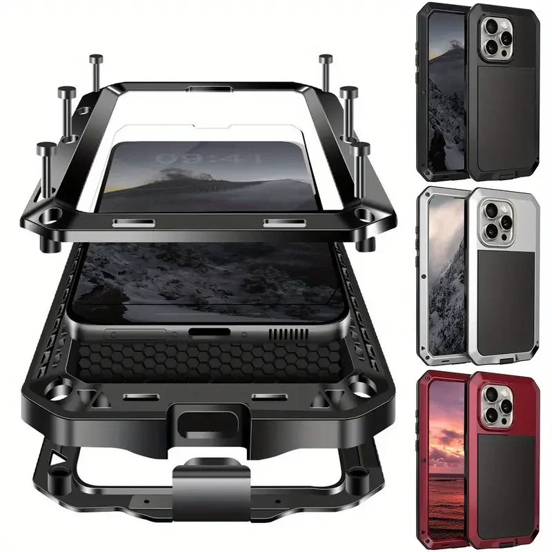 Heavy-duty Protective Armor Metal Shell Case for iPhone