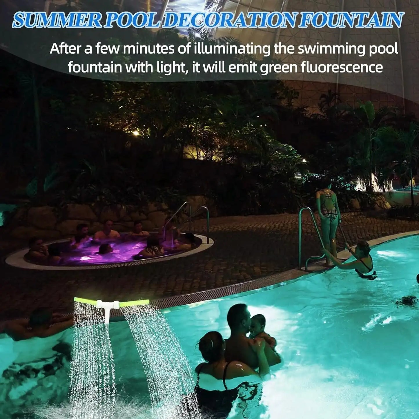 Dual-Nozzle Adjustable Swimming Pool Fountain Sprayer