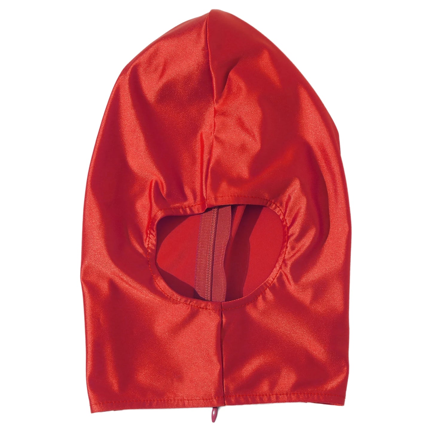 Glossy Full-Head Zippered Balaclava Hood