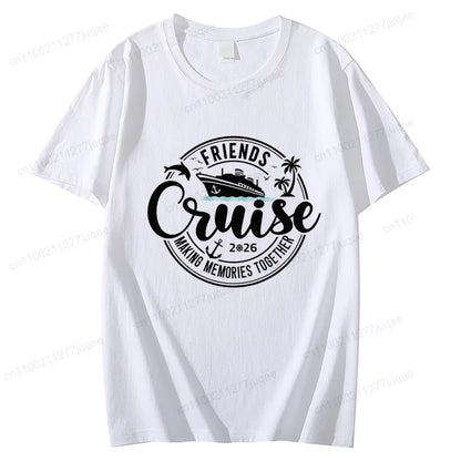 Women’s Cruise Squad 2026 Graphic T-Shirt – Casual Short Sleeve Vacation Tee