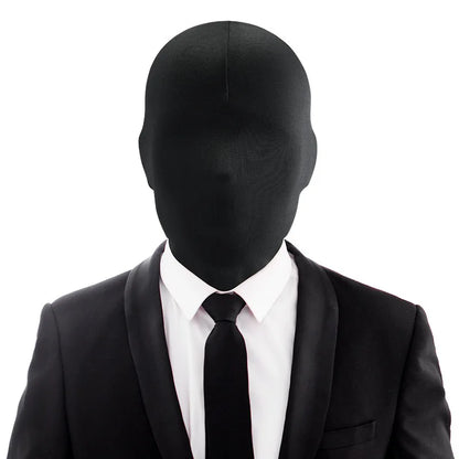 Breathable Pure Black Full Face & Exposed Eyes Cosplay Mask