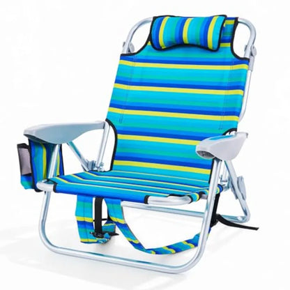 Portable Lightweight Beach Chair with 5 Reclining Positions