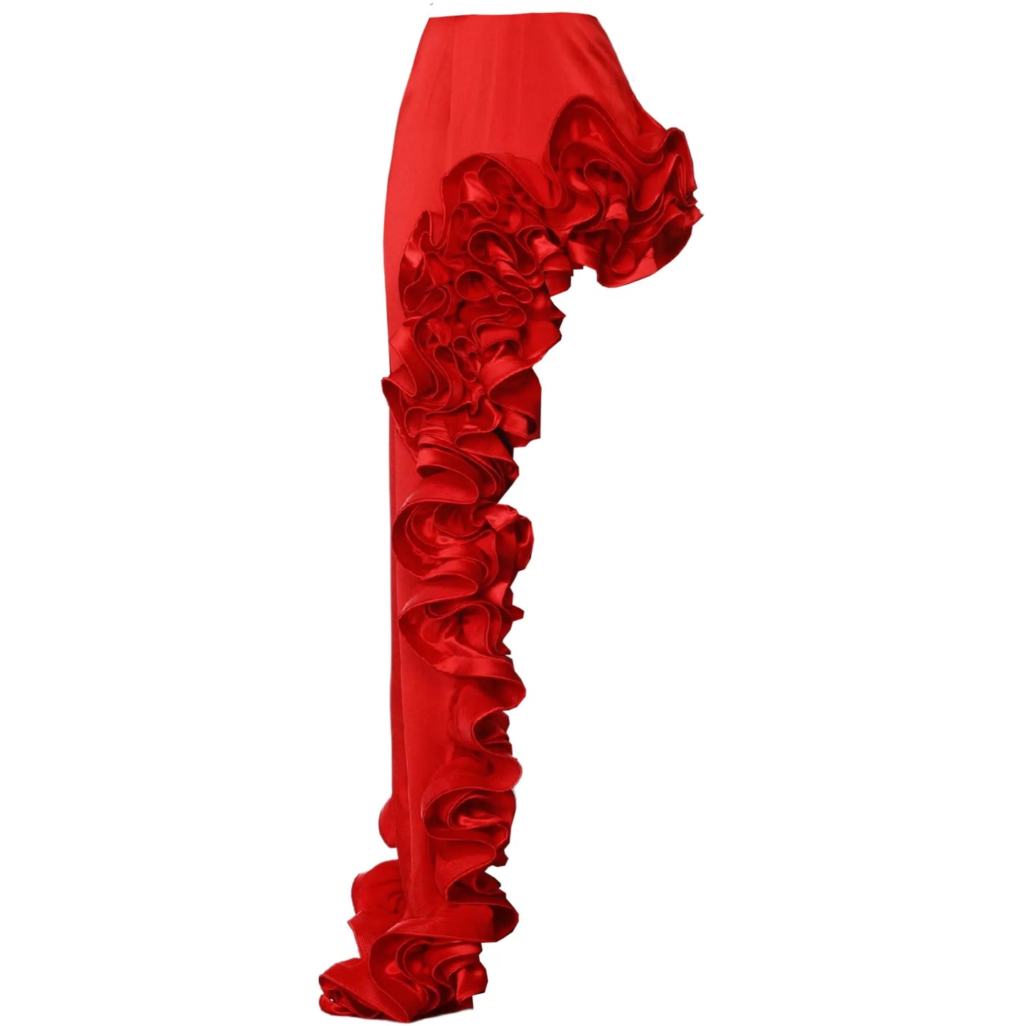 Solid Red Flower One-piece Swimsuit