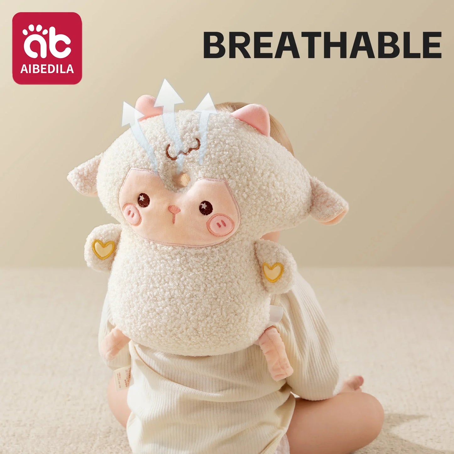 AIBEDILA Baby Head Protector Pillow 3-Sided Anti-Fall Back Safety