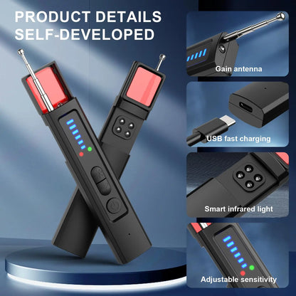 Professional Anti-Spy Hidden Camera & Wireless Signal Detector