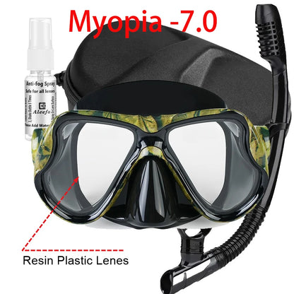 Nearsighted Optical Snorkel Diving Mask