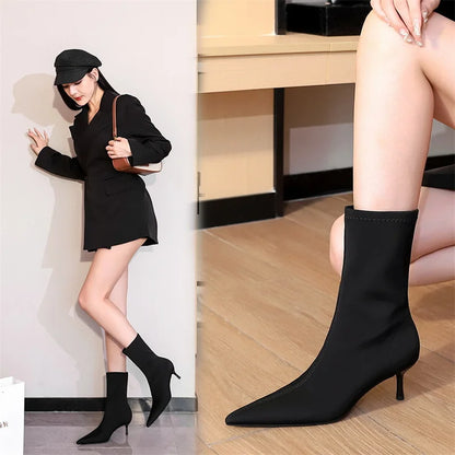 Stretch Ankle Boots