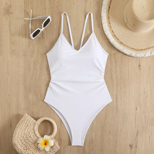 One Piece High Leg Bathing Suit