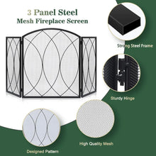 3 Panel Foldable Fireplace Screen 48" W x 29.5" H