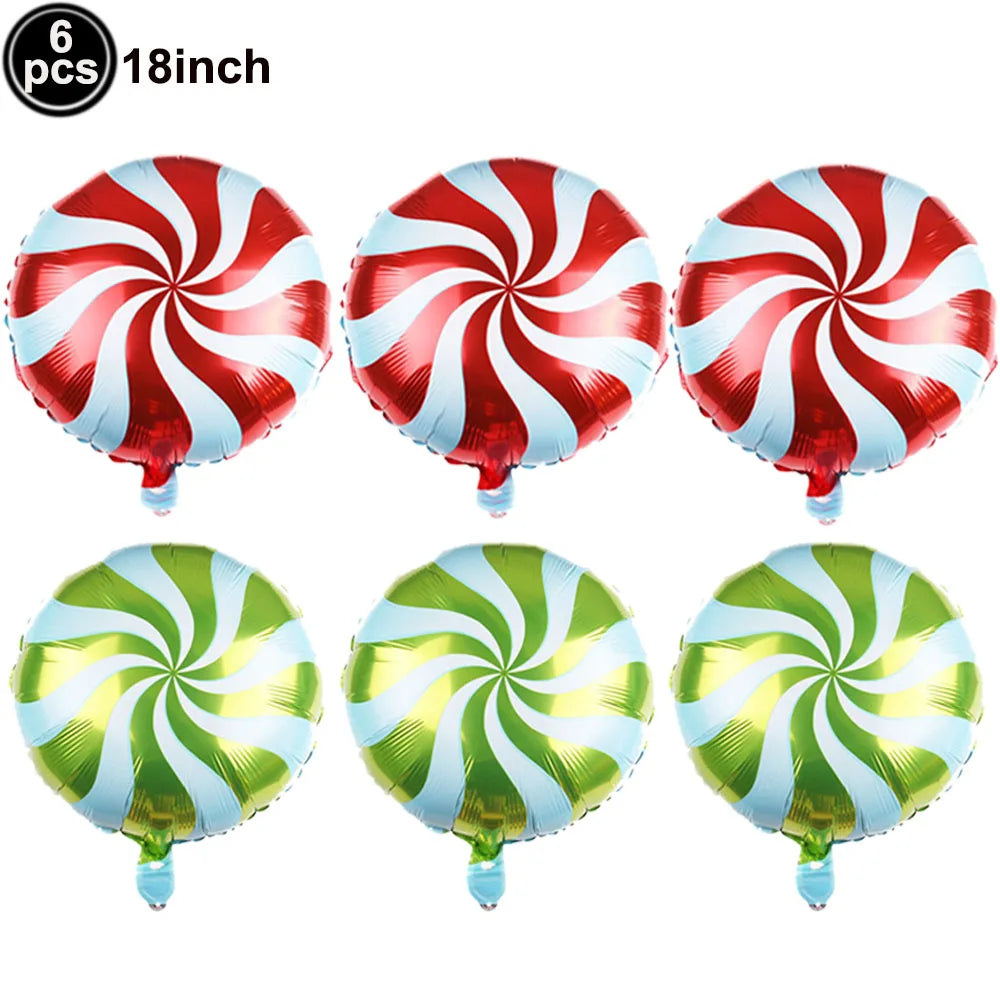 Large Santa Claus Foil Balloons & Christmas Tree Gift Box Decor