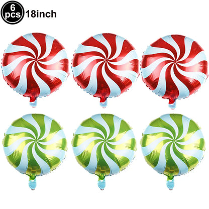 Large Santa Claus Foil Balloons & Christmas Tree Gift Box Decor