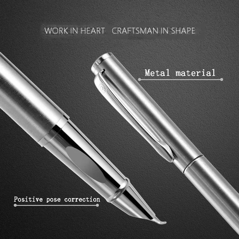 Luxury Metal Fountain Pen 0.38/0.8/1.3mm Curved Nib