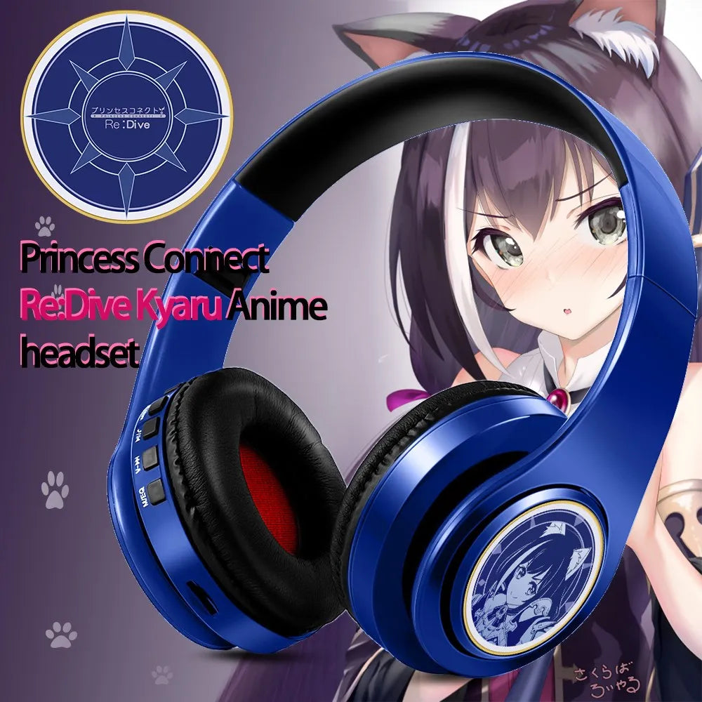 Anime Print Demon Slayer Headphones with Mic