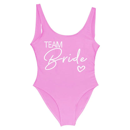 Women’s "Bride" & "Team Bride" One-Piece Swimsuit
