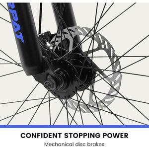 Ecarpat Full Front Suspension Mountain Bike with 21 Speed Steel Frame and Dual Disc Brakes