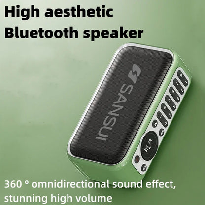 SANSUI F35 Portable Wireless Bluetooth Speaker with FM Radio, TF & USB
