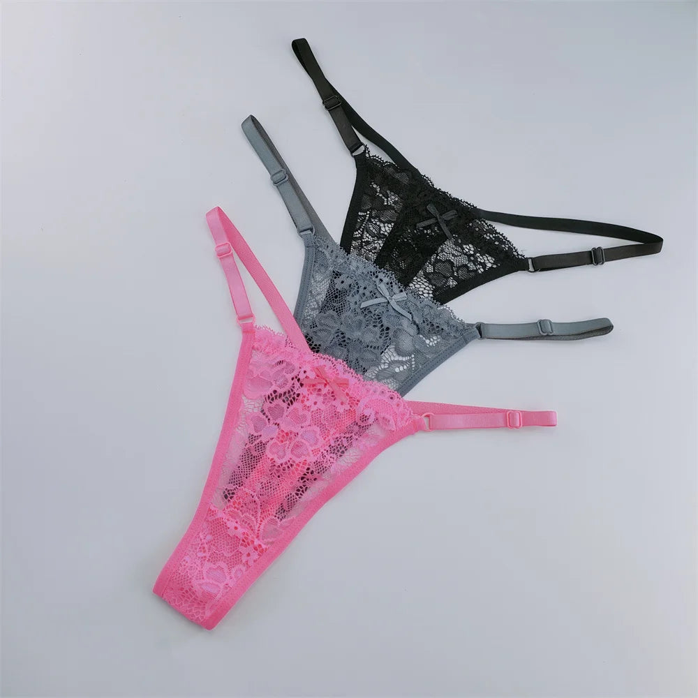 3Pcs Lace Thongs