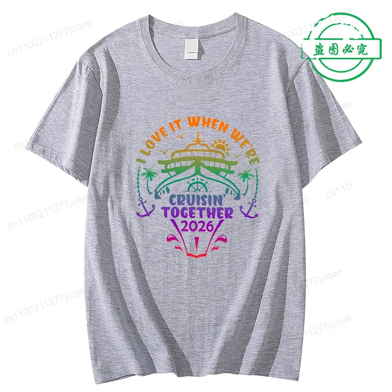 Unisex Cruise Squad 2026 Matching Cotton T-Shirt – Family Vacation & Sailing Tee