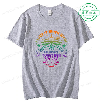 Unisex Cruise Squad 2026 Matching Cotton T-Shirt – Family Vacation & Sailing Tee