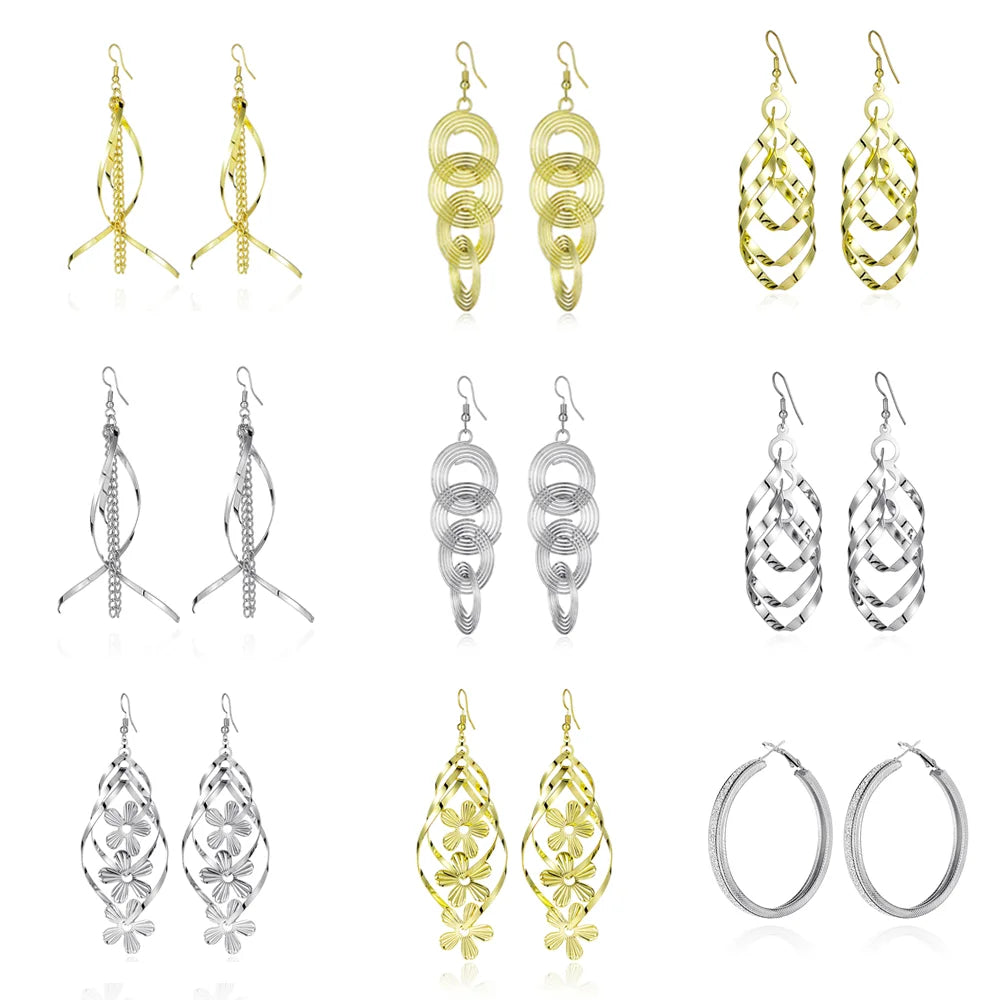 Floating Long Hook Earrings