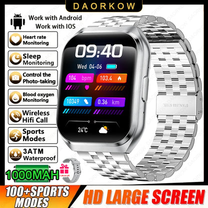 Men's Outdoor Rugged Smartwatch with 1000mAh Battery (IP68 Waterproof)