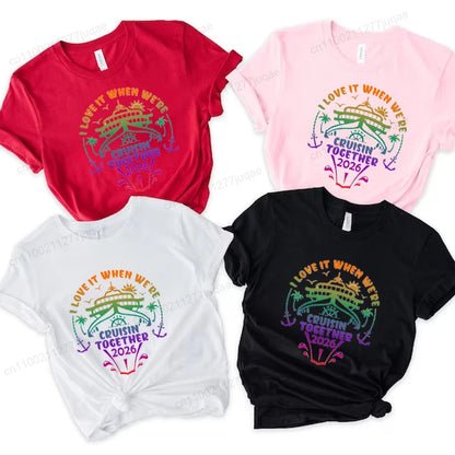 Unisex Cruise Squad 2026 Matching Cotton T-Shirt – Family Vacation & Sailing Tee