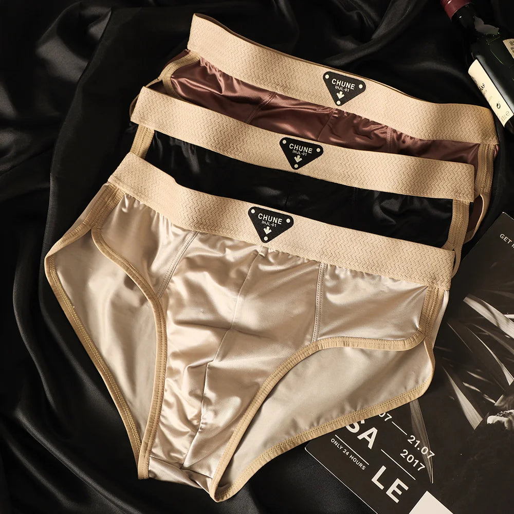 3-Pack Men's Ice Silk Breathable Boxer Briefs