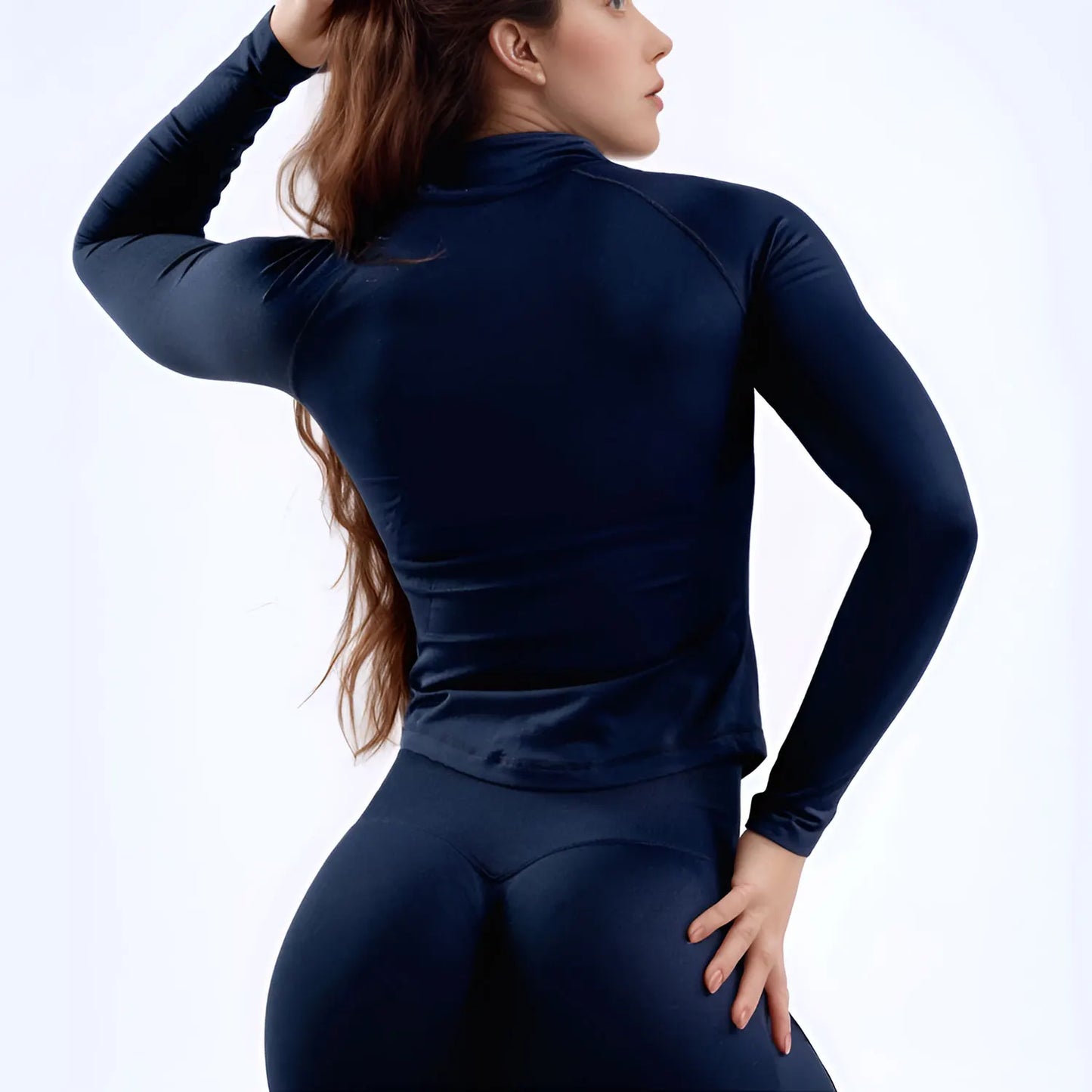 Zippered Seamless Athletic Top