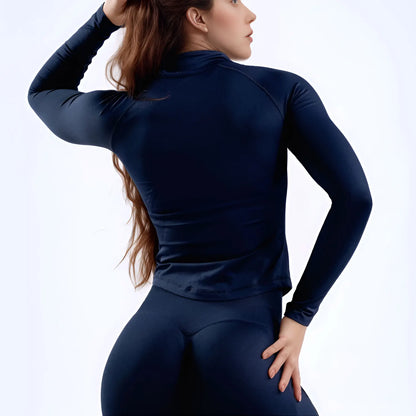 Zippered Seamless Athletic Top